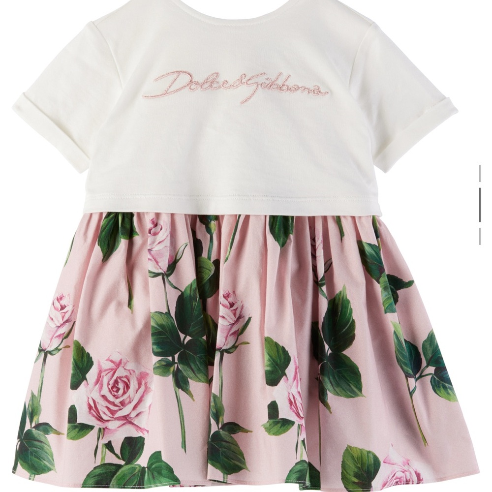 Dolce & Gabbana Pink and White Floral Dress